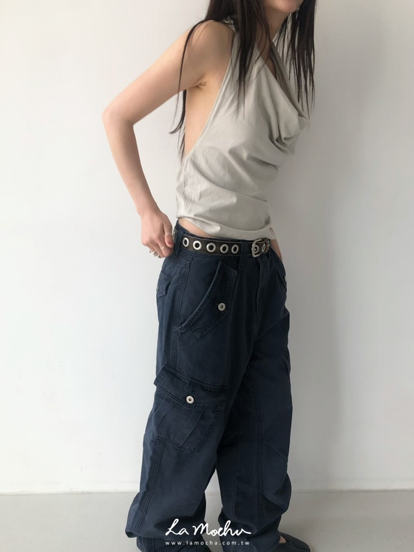 掛脖垂領美背背心